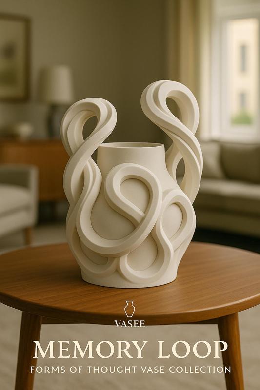 Snake-shaped vase art organizer for bold nature