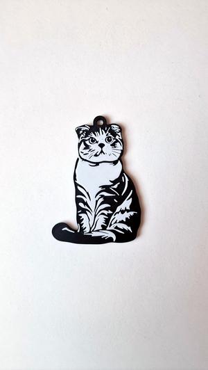 Scottish Fold keychain+magnet