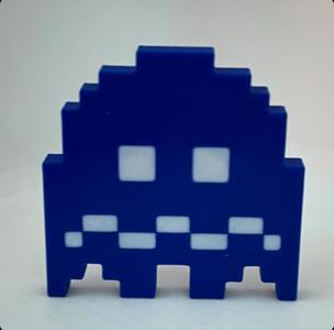 8bit Pacman Vulnerable Ghost Fidget Toy with magnet (blue ghost)