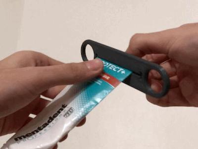 The ergonomic toothpaste squeezer