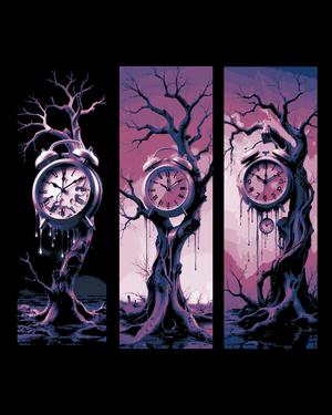 Time just melts away when all but forgotten - Dali style Set of Bookmarks