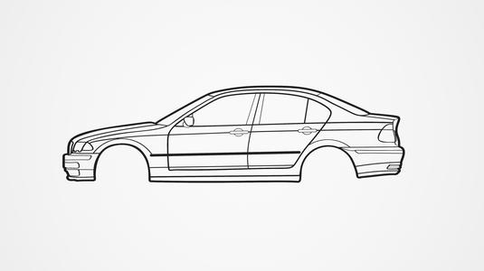 BMW E46 Silhouette Wall Art
