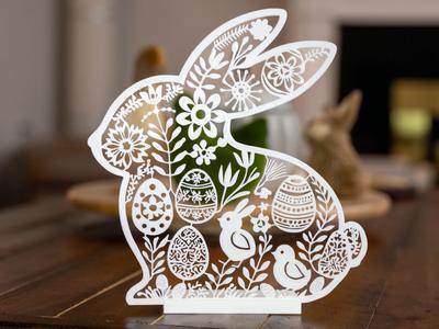 easter bunny silhouette decor