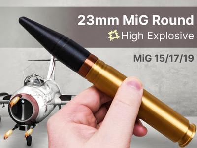 23mm Cold War Mig Round | Life-size | MiG-15/17/19