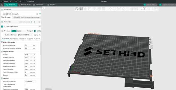 STL da mesa da impressora SETHI3D S3X