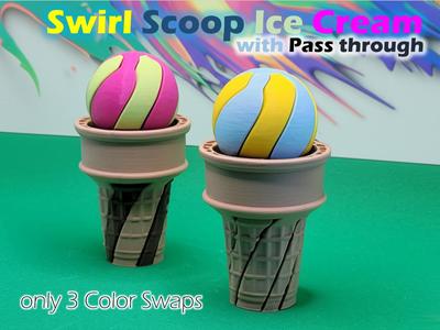 Swirl Scoop Ice Cream with Passthrough