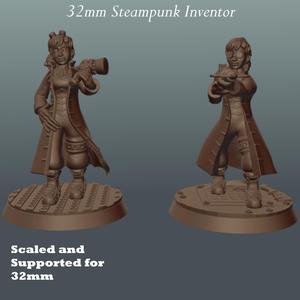 32mm Steampunk Female Inventors: Tesla Hammer & Grappling Gun