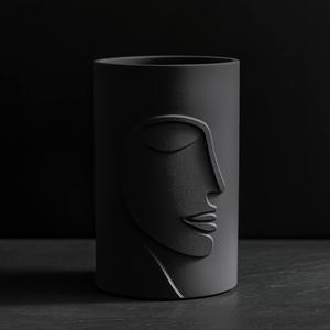 Sculptural Elegance: The Stone Face 3D Printed Vase