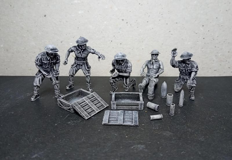 28 mm 8th army gun crew