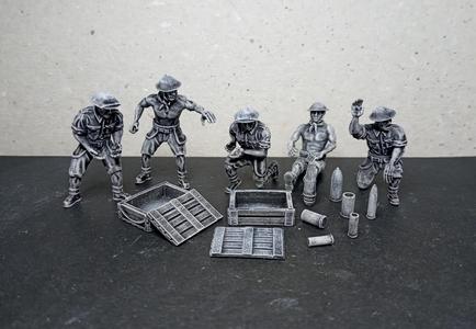 28 mm 8th army gun crew