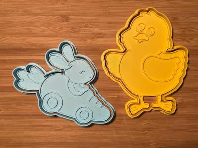 Easter bunny, chicken cookie cutter 