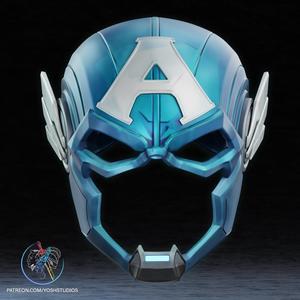 Captain America Rivals Helmet 3D Printer File STL