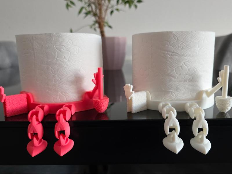 Cute Toilet Paper Holder articulated Buddy