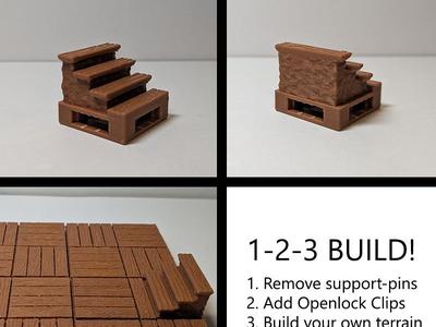 Wooden stairs (OpenLOCK system)