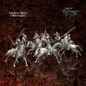 15mm Caballero Villanos (Villain/Commoner Knights)