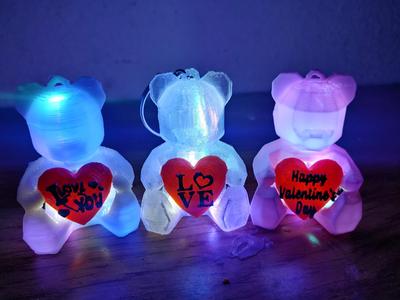 Valentine's Day Light-Up Bear with Swappable Heart