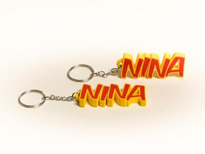 Beautiful keychain with the name NINA