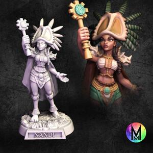 Female Tribal Cleric - Nandi the Female Cleric (Female PoC tribal Aztec/ Zulu Cleric )