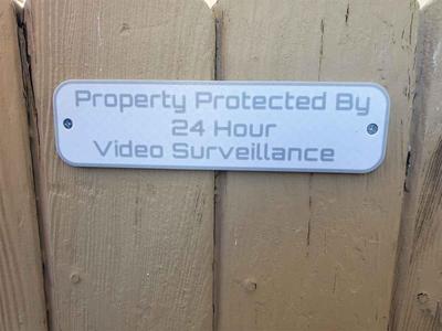 Video Surveillance Sign, with screw or 3M Command Strip Mounting Options