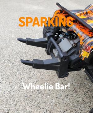 Traxxas Rustler Adjustable Sparking wheelie Bar!