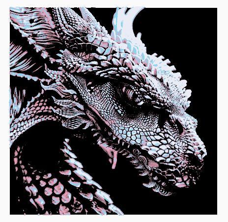 Electric Dragon MultiColor Wall Art (easy to print!)