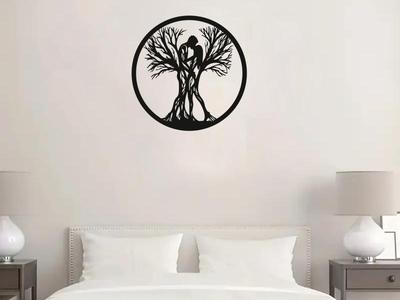 Wall Decoration with Kissing Couple Tree of Life