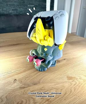 Crystal Punk Skull Universal Controller Stand