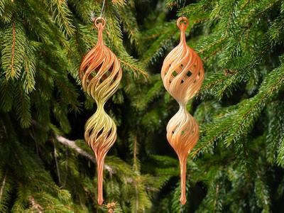 Double Spiral Christmas Finial 2024