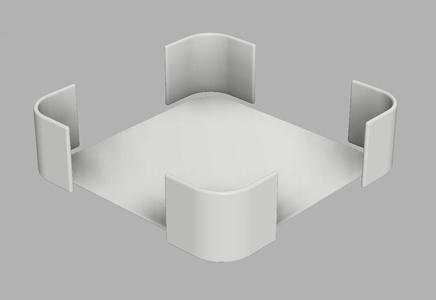 Rigid bottom and sides for fabric bag
