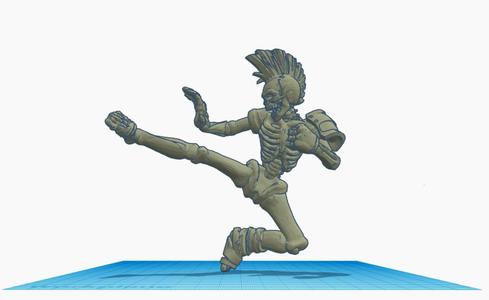 Punk Skeleton Monk