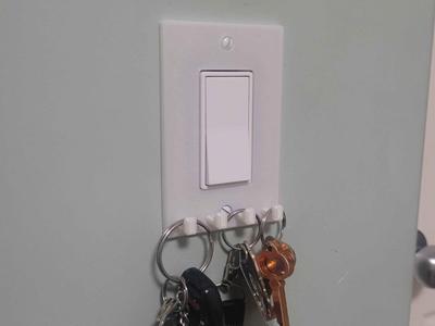 Light Switch Plate with Hooks