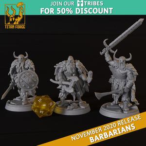 Barbarians Olaf, Eric and Bjorn Modular Heroes