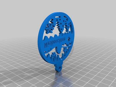 Christmas tree decoration with the inscription Christmas