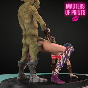 ANAL ATTACK OF THE GOBLIN - NSFW - EROTIC MINIATURE 75 MM SCALE