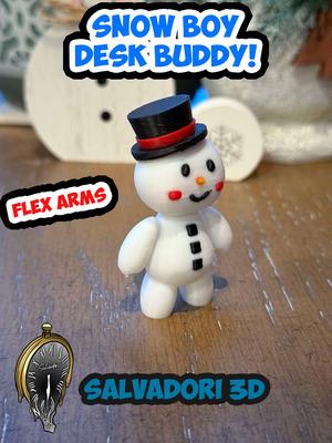 Snow Boy Desk Buddy with Flexi-Arms / Figure
