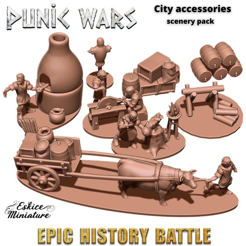 Antiquity city accessories - 15mm for Epic History Battle