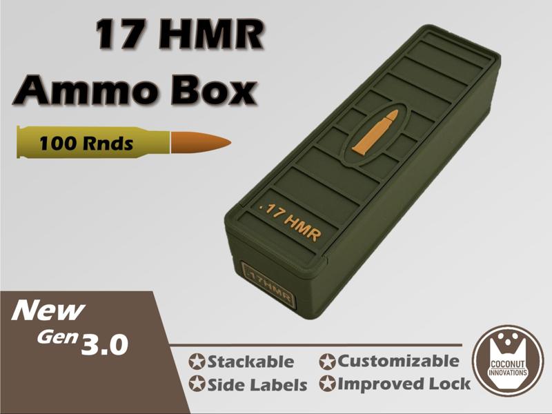 Ammo Storage Box 17 HMR 100 Rounds