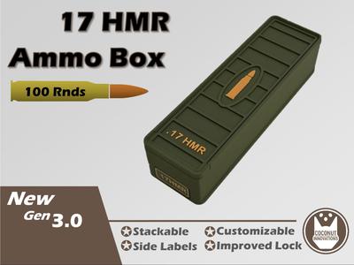 Ammo Storage Box 17 HMR 100 Rounds