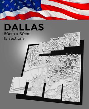 DALLAS, Skyline, 3D map