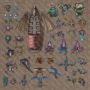 Aquatic Journey Virtual Tabletop Token Set / VTT Tokens Collection