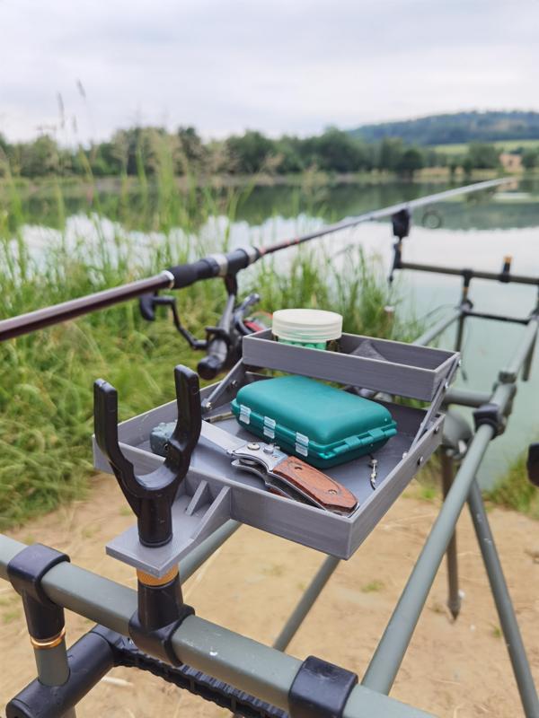 Double-decker fisherman's folding table.