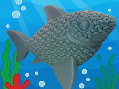 Cute Knitted Shark