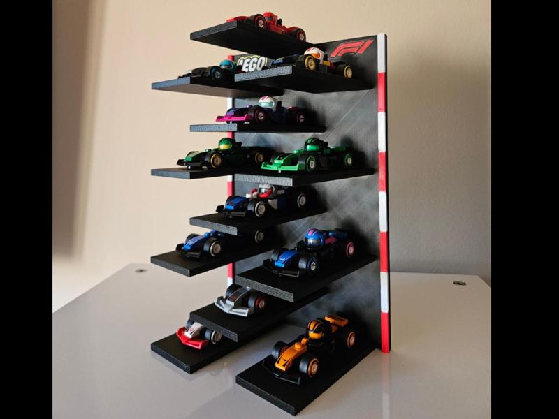 Brick "L E G O" F1 Mini Figures stand (wall mount)