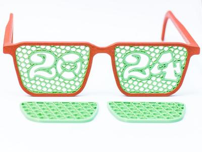 Ergoglasses Ergonomic, Scaleable, Durable & Customizable Partyglasses (inkl. 2024 motive)