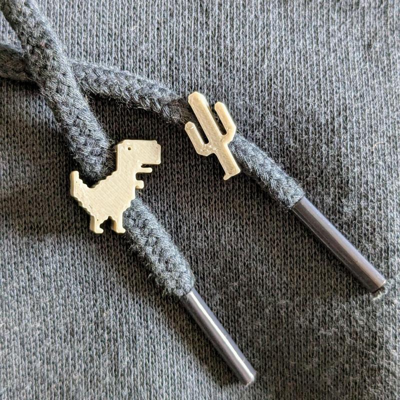Chrome dino t-rex Beads
