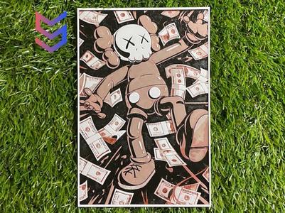Kaws Money Falling Hueforge