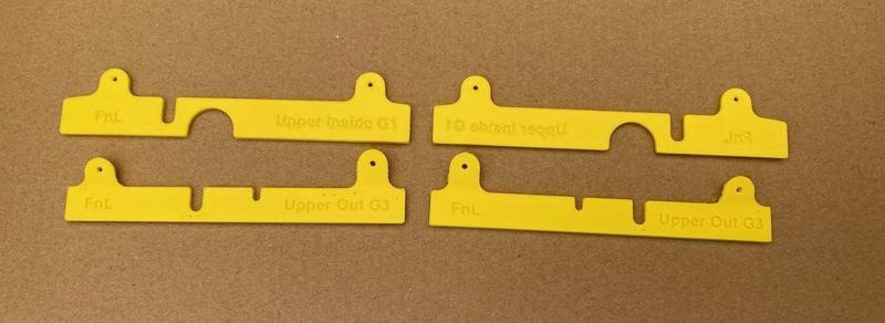 Waco RC Airplane Upper Wing Outerboard / Inboard Cabane Strut Mount Brackets