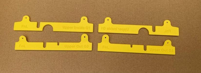 Waco RC Airplane Upper Wing Outerboard / Inboard Cabane Strut Mount Brackets