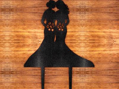 Cake topper 2 brides