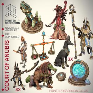 Court of Anubis - 14 Model Set - PRESUPPORTED - Illustrated and Stats - 32mm scale